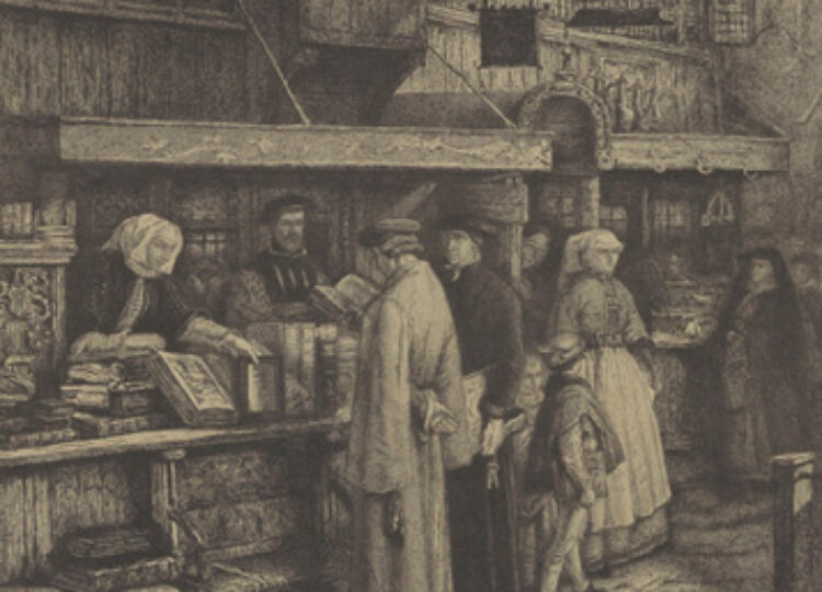 De bibliotheek van Jacob van Liesvelt uit de zestiende eeuw, door Henry Leys.